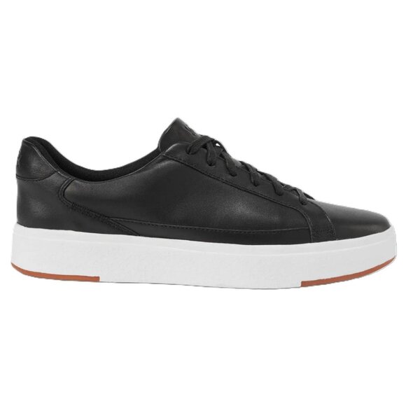 Kizik Shoes - Kizik Vegas Black / White Hands-Free Leather Unisex Sneakers (Wide)